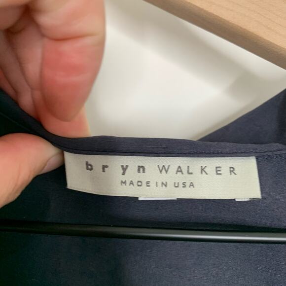 Bryn Walker Blue Linen Blend Boxy Double-Breasted Jacket Womens Large - Picture 9 of 14